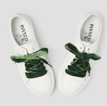 Shoe Laces Velvet - Olive Green
